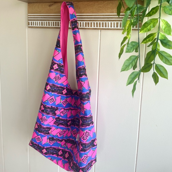 🌸🏄♀️Hawaiian hobo/BOHO Pink, Blue and Green Hobo Shoulder Bag - Picture 7 of 8